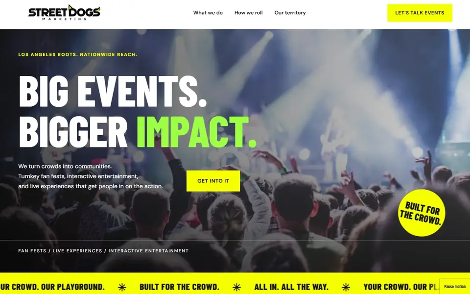 Street Dogs Marketing website by SquidInk USA