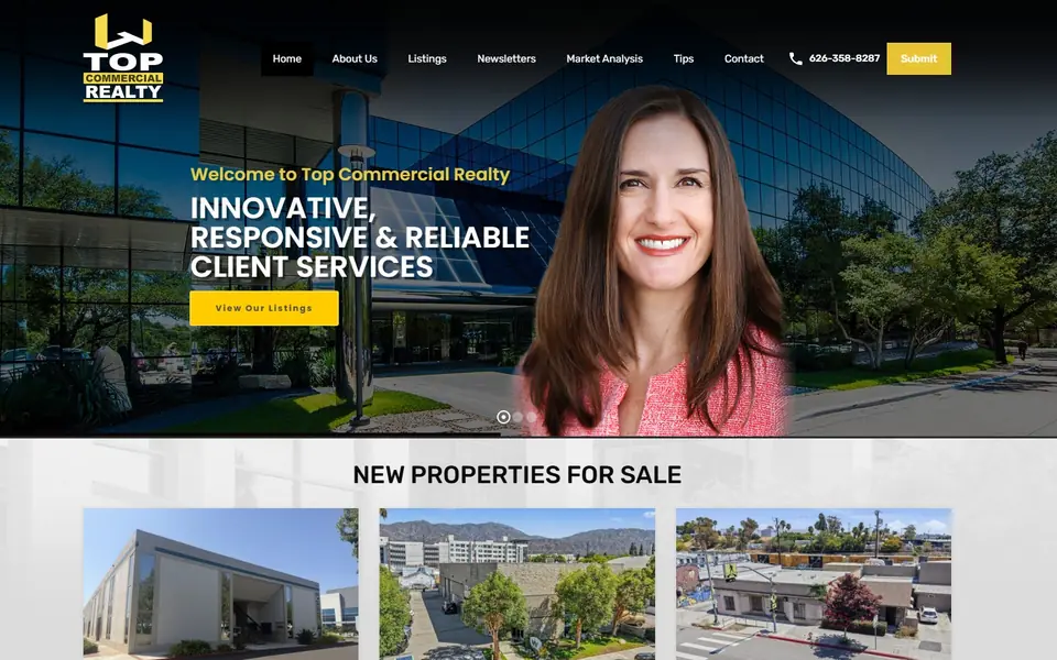 Top Commercial Realty website by SquidInk USA